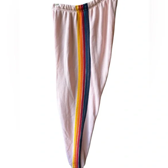 Aviator Nation 5-Stripe Sweatpants l Light Pink l XL - Picture 11 of 15
